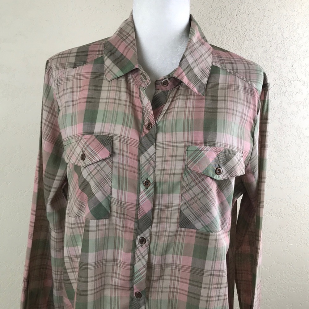 KUT FROM THE KLOTH Plaid Button Up Cotton Shirt